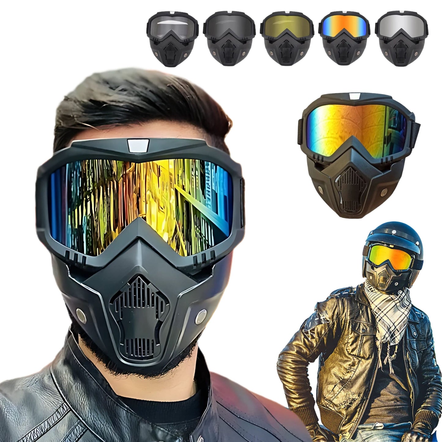 🔥 Masque Moto Haute Performance – Le Choix des Riders